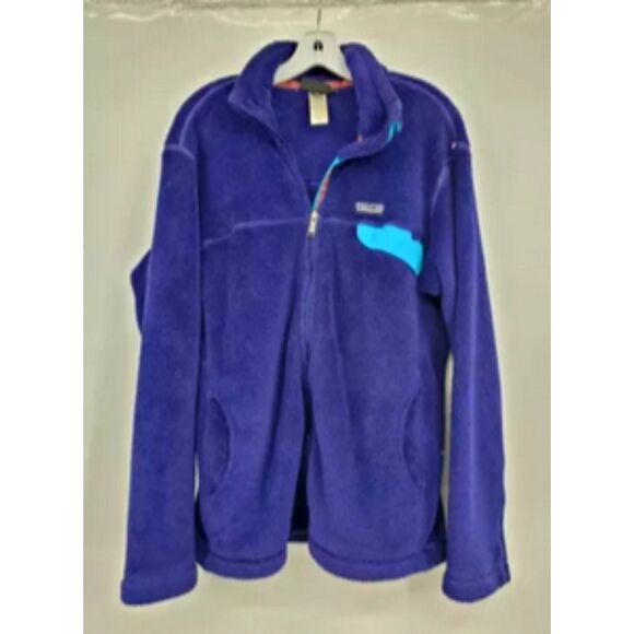 Patagonia Re-Tool Polartec Synchilla Fleece Sweater Jacket Purple Zip Women M - Picture 1 of 4